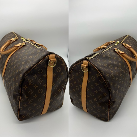 ❌SOLD❌Authentic Louis Vuitton monogram Keepall Bandoliere 55 - Picture 8 of 17